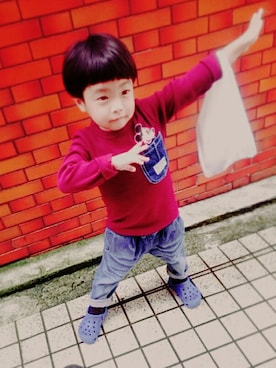 「韓国子ども服」｜あたらさん（キッズ・100cm）の冬コーディネート