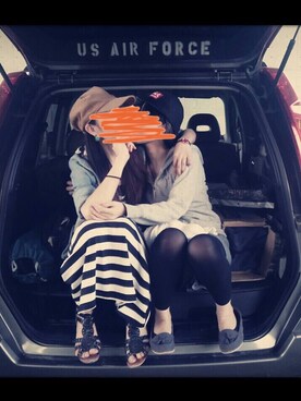 「LOVEBOATのアイテム（ワンピース、ホワイト系）」を使った、くろみきさん（レディース・167cm）の秋コーディネート