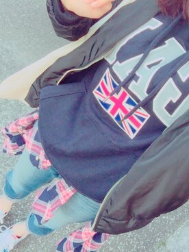 「sango（sango）のアイテム（その他アウター）」を使った、na ♡*°さん（レディース・160cm）の春コーディネート