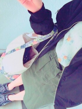 「sango（sango）のアイテム（その他アウター）」を使った、na ♡*°さん（レディース・160cm）の春コーディネート