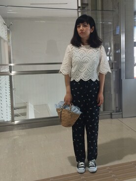 「コットンレース」｜kyaramayoさん（レディース・160cm）の春コーディネート
