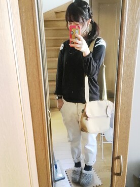 「STUDIOUS（ステュディオス）の【追加予約】“CASIO” MQ-24-7B2（アナログ腕時計、ブラック系）」を使った、mikiさん（レディース・157cm）の秋コーディネート