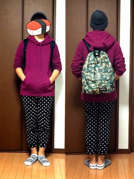 「UNION STATION（ユニオンステーション）のアイテム（その他パンツ、ブラック系）」を使った、きのさん（メンズ・175cm）の秋コーディネート