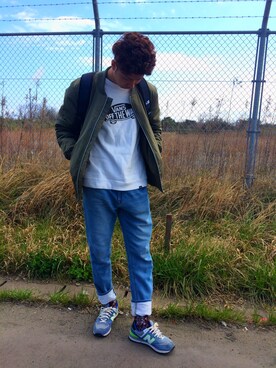 「VANS（バンズ）のアイテム（その他トップス）」を使った、ryoさん（メンズ・175cm）の春コーディネート