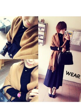 「A part by（アパートバイ）のアイテム（マフラー）」を使った、まぁ◡ູ̈♡さん（レディース・158cm）の秋コーディネート