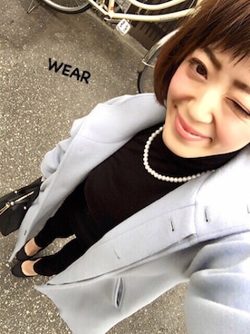 「Q（キュー）のアイテム（その他アウター）」を使った、まぁ◡ູ̈♡さん（レディース・158cm）の秋コーディネート