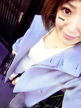 「Q（キュー）のアイテム（その他アウター）」を使った、まぁ◡ູ̈♡さん（レディース・158cm）の冬コーディネート
