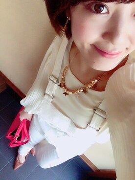 「Q（キュー）のアイテム（サロペット/オーバーオール）」を使った、まぁ◡ູ̈♡さん（レディース・158cm）の春コーディネート
