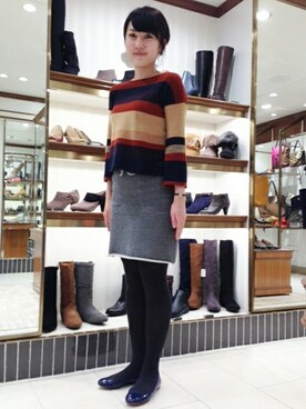 Le Talon 新宿店スタッフさん（レディース・163cm）の冬コーディネート
