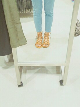 「UNIQLO（ユニクロ）のアイテム（デニムパンツ、ブルー系）」を使った、keibkさん（レディース・158cm）の夏コーディネート