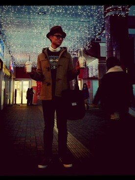 あさかつさん(メンズ・171cm)の冬コーディネート