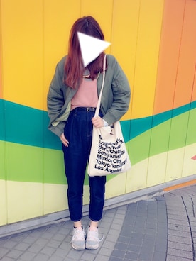 「マムジーンズ」｜CHMNさん（レディース・165cm）の冬コーディネート