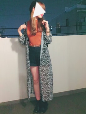 「WC（ダブル シー）のアイテム（ハンチング/ベレー帽）」を使った、CHMNさん（レディース・165cm）の秋コーディネート