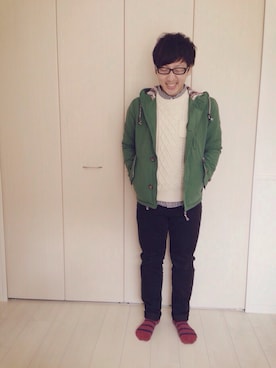 「TAKEO KIKUCHI（タケオキクチ）のアイテム（その他アウター）」を使った、yooo-☆さん（メンズ・165cm）の冬コーディネート