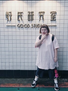 「pushBUTTONのアイテム」を使った、vivayoung30さん（レディース・160cm）の夏コーディネート