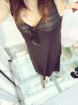 「アイテム（ワンピース）」を使った、Yumena Nagaseさん（レディース・158cm・10代）の秋コーディネート