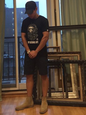「COMMON PROJECTS（コモンプロジェクト）のアイテム（ブーツ）」を使った、Eric 🎌さん（メンズ・170cm）の夏コーディネート