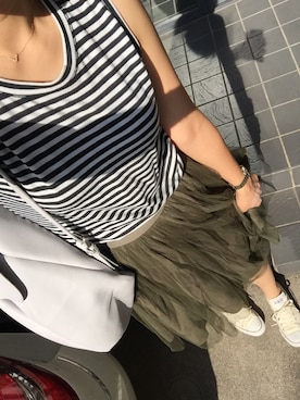 「Ray BEAMS（レイビームス）のアイテム」を使った、j.dさん（レディース・162cm）の夏コーディネート