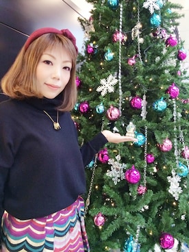 「黒タートルネック」｜「アイテム（その他）」を使った、✂️meri✂️さん（レディース・156cm）の冬コーディネート