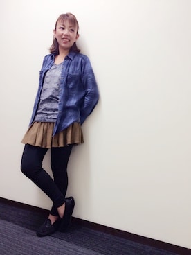 「アイテム（レギンス/スパッツ）」を使った、✂️meri✂️さん（レディース・156cm）の冬コーディネート