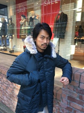 「SHIPS」｜飯沼さん（メンズ・178cm）の冬コーディネート