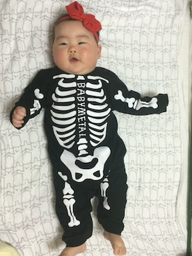 「アイテム（ロンパース、ブラック系）」を使った、あかねくん&たっくんさん（キッズ・70cm）の春コーディネート