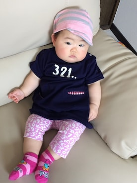 「PEZ（ﾍﾟｯﾂ）のアイテム」を使った、あかねくん&たっくんさん（キッズ・70cm）の春コーディネート