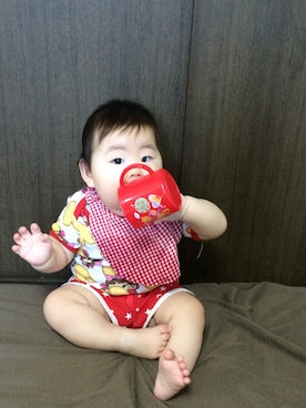 「marble（マーブル）のアイテム」を使った、あかねくん&たっくんさん（キッズ・70cm）の夏コーディネート