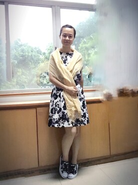 「WORLD BASICS（ワールドベーシックス）のアイテム」を使った、niuさん（レディース・159cm）の夏コーディネート