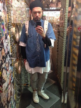 「5XLT（Tシャツ/カットソー、その他）」を使った、alesinternationalさん（メンズ・184cm）の春コーディネート