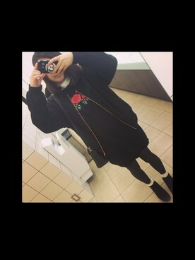 「MONKI」｜Chika☺さん（レディース・160cm）の冬コーディネート