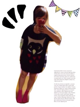 「ScoLar（スカラー）のフクロウニット（ニット/セーター、ブラック系）」を使った、りぃ。さん（レディース・156cm）の春コーディネート