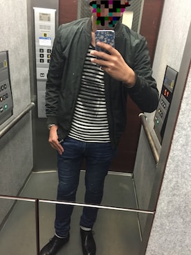 「アイテム（ナイロンジャケット）」を使った、Takanori Sakamotoさん（メンズ・173cm）の春コーディネート