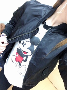 「abcd（ナシ）のアイテム（ブルゾン）」を使った、＊花子＊さん（レディース・154cm）の春コーディネート