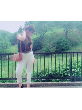 「earth（アース）のアイテム（キャミソール、ブラック系）」を使った、＊花子＊さん（レディース・154cm）の夏コーディネート