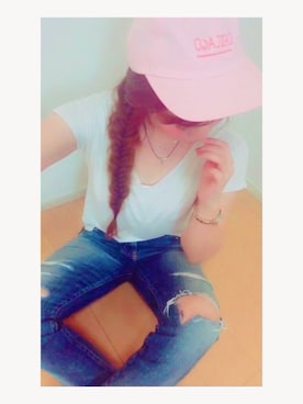 「Ungrid（アングリッド）のアイテム（デニムパンツ、ブルー系）」を使った、＊花子＊さん（レディース・154cm）の夏コーディネート