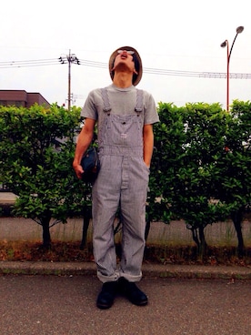 「アイテム（オールインワン・サロペット）」を使った、Kofu Nakataさん（メンズ・173cm・20代）の春コーディネート