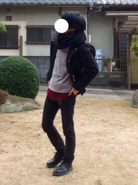 「no brand（ノーブランド）のアイテム（ダッフルコート）」を使った、Mihaさん（メンズ・170cm）の冬コーディネート
