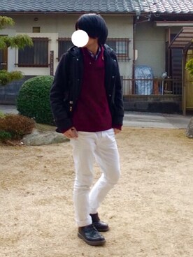 「no brand（ノーブランド）のアイテム（ダッフルコート）」を使った、Mihaさん（メンズ・170cm）の冬コーディネート