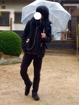 「no brand（ノーブランド）のアイテム（ダッフルコート）」を使った、Mihaさん（メンズ・170cm）の冬コーディネート