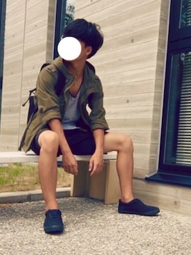 「リング」｜「アイテム（ミリタリージャケット）」を使った、Mihaさん（メンズ・170cm）の秋コーディネート