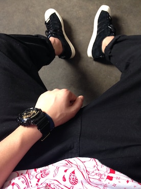 「G-SHOCK（ジーショック）のアイテム（Analog watches、ブラック系）」を使った、Supremacismさん（メンズ・175cm）の春コーディネート