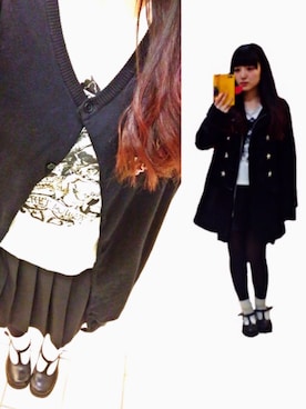 「HELL CAT PUNKS（ヘルキャットパンクス）のアイテム（ジャケット/アウター）」を使った、とみーさん（レディース・151cm）の春コーディネート