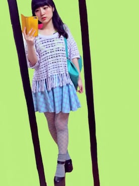 「Labyrinth（ラビリンス）のアイテム」を使った、とみーさん（レディース・151cm）の夏コーディネート