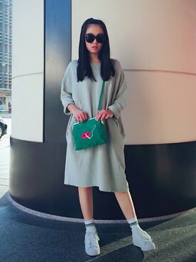 丁叮さん（レディース・158cm）の冬コーディネート