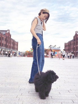 「OLD JOE & CO.（オールドジョーアンドコー）のアイテム（帽子）」を使った、MINAKO.Aさん（レディース・165cm）の夏コーディネート