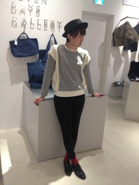 「スエット」｜桐本 絵梨花さん（レディース・160cm）の冬コーディネート