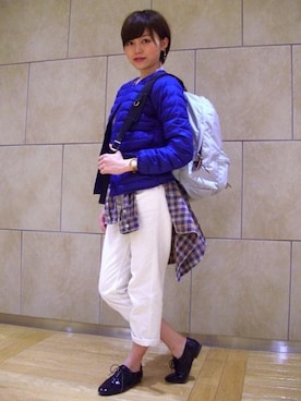 「SEVENDAYS=SUNDAY（セブンデイズサンデイ）のアイテム（ダウンジャケット/コート）」を使った、桐本 絵梨花さん（レディース・160cm）の冬コーディネート