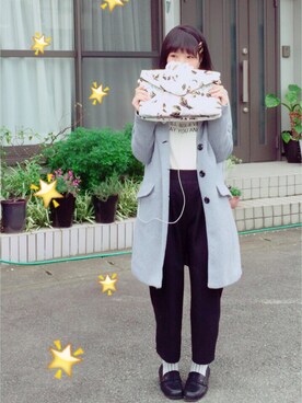 「ピンアレンジ」｜まなもちゃん さん（レディース・158cm）の冬コーディネート