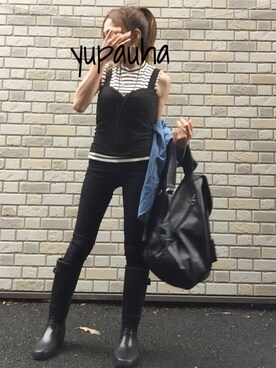 「DHOLIC（ディーホリック）のアイテム（バックパック/リュック）」を使った、riiiii_yuparipaさん（レディース・152cm）の夏コーディネート